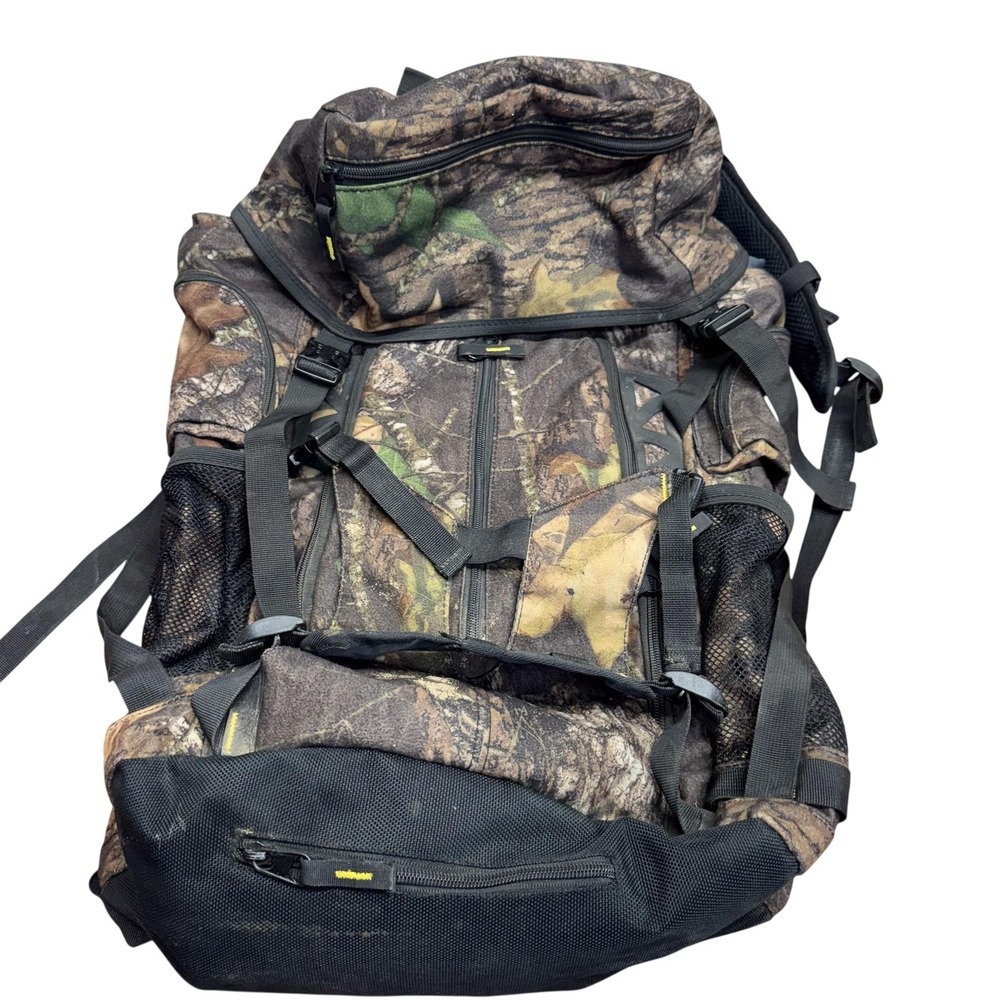 Wenzel Co Hunting Internal Frame Backpack Mens Camo Brown Pack One Size 27114